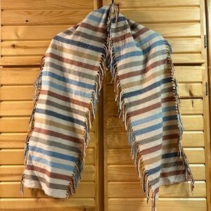 V. FRAAS Cashmink Scarf with Subtle Stripes, 60” x 9”, 100% Acrylic